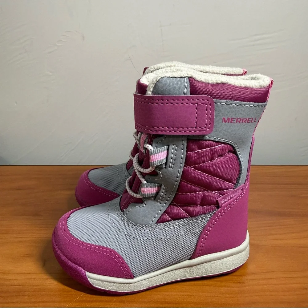 Little Kids Merrell Snow Storm 2.0 Purple Insulated Waterproof Winter Boots Sz 5